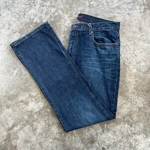 Tommy Hilfiger Premium Denim Bootcut Jeans 36x32 Dark Wash